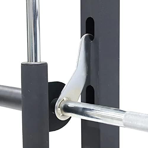 جهاز سميث ماشين متعدد الوظائف مع عقلة ونظام بكرة سحب علوي – باور راك منزلي لتمارين السكوات والبنش والسحب وتمارين الجسم بالكامل – هيكل فولاذي قوي لتحمل الأوزان الثقيلة