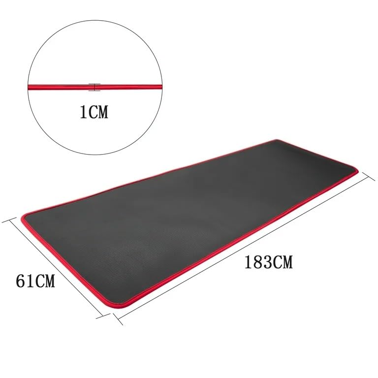 SportQ Yoga Mat Non Slip Eco Friendly NBR Material 10mm Thick High Density Anti-Tear Pilates Mat with Carrying Strap for Yoga, Pilates, Gymnastics - 183cm x 63cm x 1cm ‎SportQ