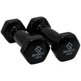 SportQ Hex Dumbbell Pair 1 to 5 Kg – Non-Slip & Rustproof Neoprene Coated Hand Weights for Strength Training & Muscle Toning – Suitable for Women, Men, Home, Gym (2 Pack) ‎SportQ