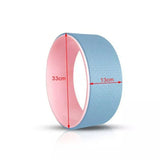 Yoga wheel for stretching and exercise, 33cm diameter, blue with pink interior, SportQ Egypt