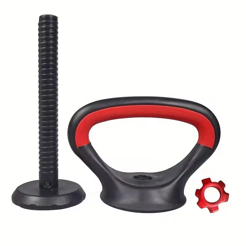 Adjustable Kettlebell Handle to Convert Weights to Kettlebell – Comfortable Wide Handle with Double Lock & Stable Base – Suitable for Strength & Cardio Training at Home – Fits All Weights SportQ