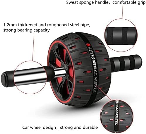 SportQ Abdominal Roller Wheel for Abdominal Muscle Exercise, Core Strength Training, Home Gym Fitness Workout with Knee Pad Accessories ‎SportQ