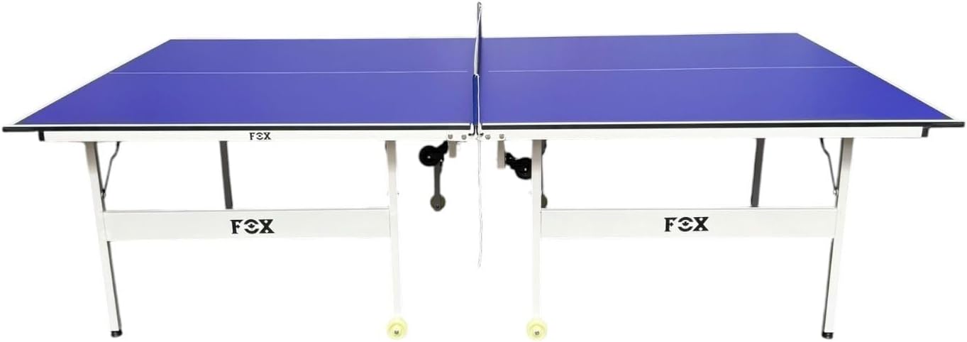 طاولة تنس طاولة قابلة للطي احترافية مقاس كامل 274 × 152.5 سم – Ping Pong Table قابلة للحركة والتخزين بعجلات – سطح لعب أزرق مقاوم للخدش – مناسبة للمنازل والأندية والمدارس