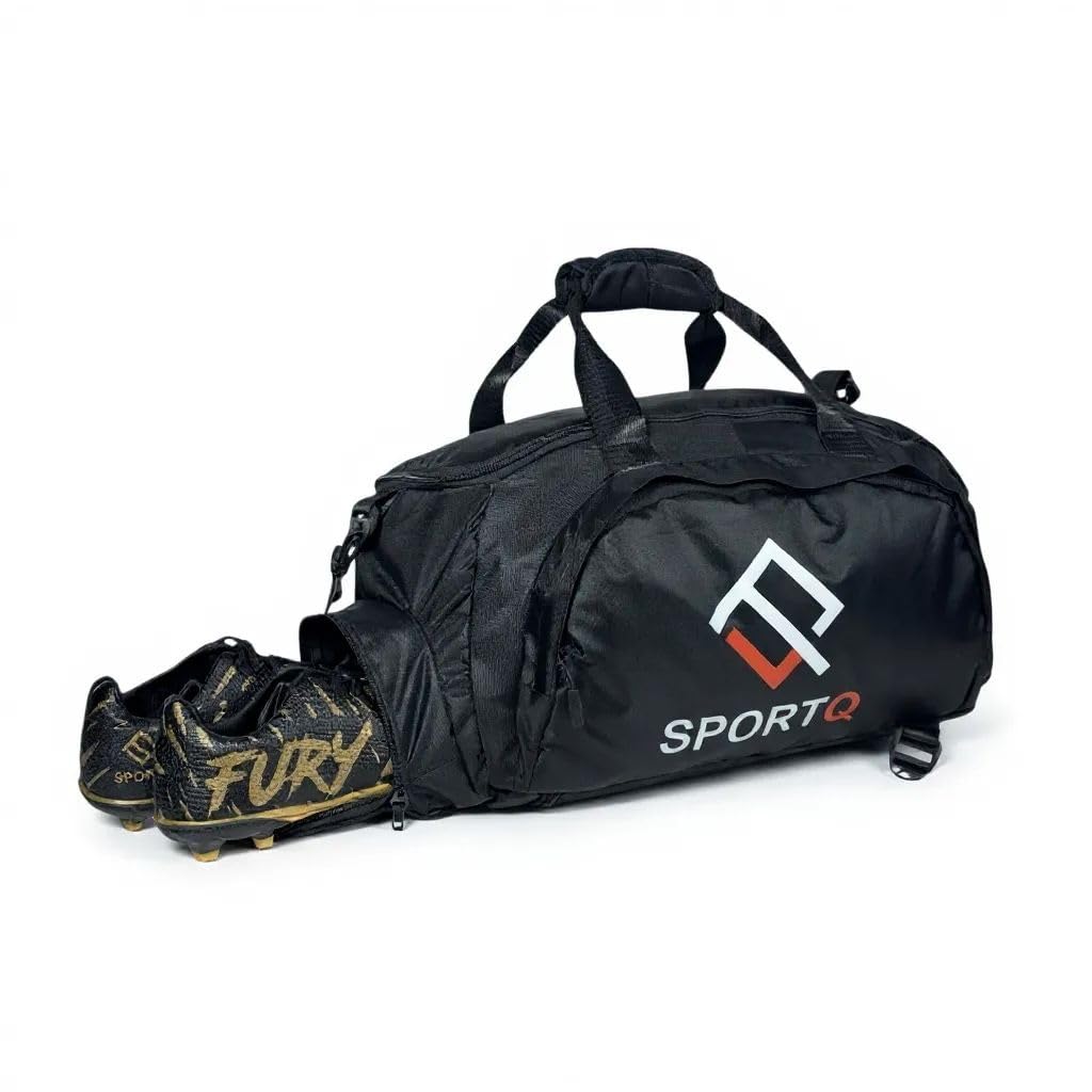 SportQ Multifunctional Sports Bag – Gym & Travel Bag, Lightweight and Practical Large Size for Carrying Clothes, Shoes & Accessories – Your Perfect Friend for Workouts and Trips (Grey) SportQ