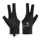 SportQ Breathable Nylon Pool Glove (Left Hand) Universal 3 Finger Gloves Sports Gloves for Women and Men, Indoor Game Set, Pool Accessories SportQ