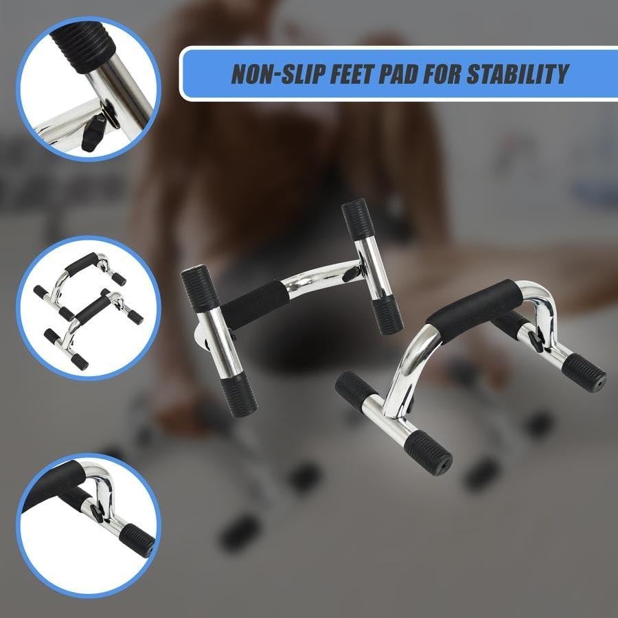 حامل بوش اب احترافي Push Up Bars – جهاز تمارين الضغط لتقوية الصدر والذراع – مقابض رياضية مانعة للانزلاق – تصميم فولاذ قوي للتمارين المنزلية والجيم