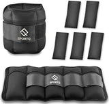 SportQ 2 Pack Wrist and Ankle Weights Adjustable Weight with Bags – Soft & Comfortable Material, Strong, Suitable for Running, Yoga, Physical Therapy, Strength Training for Men & Women ‎SportQ