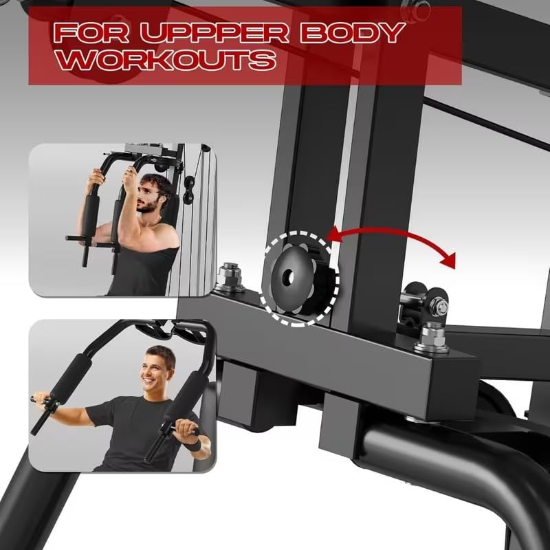 SportQ Multifunctional Home Gym | All-Inclusive Exercise Station for Chest, Back, Arms and Legs with Built-in Weights and Powerful Pulley System – Complete Fitness Machine for Home 100 lbs SportQ