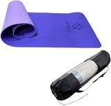 TPE Premium SportQ Non Slip Yoga Mat 6mm Thick – Light & Eco-Friendly Yoga Mat with Carrying Bag, Sweat & Water Resistant for Home Workout, Gym, Pilates, Yoga, Abdominal Workouts 183x61cm SportQ