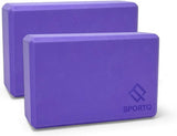 SportQ® Yoga Block Block 2 Pcs, High Density EVA Foam Non Slip Yoga Block for Home Gym Improve Stretching for Yoga/Pilates/Fitness SportQ