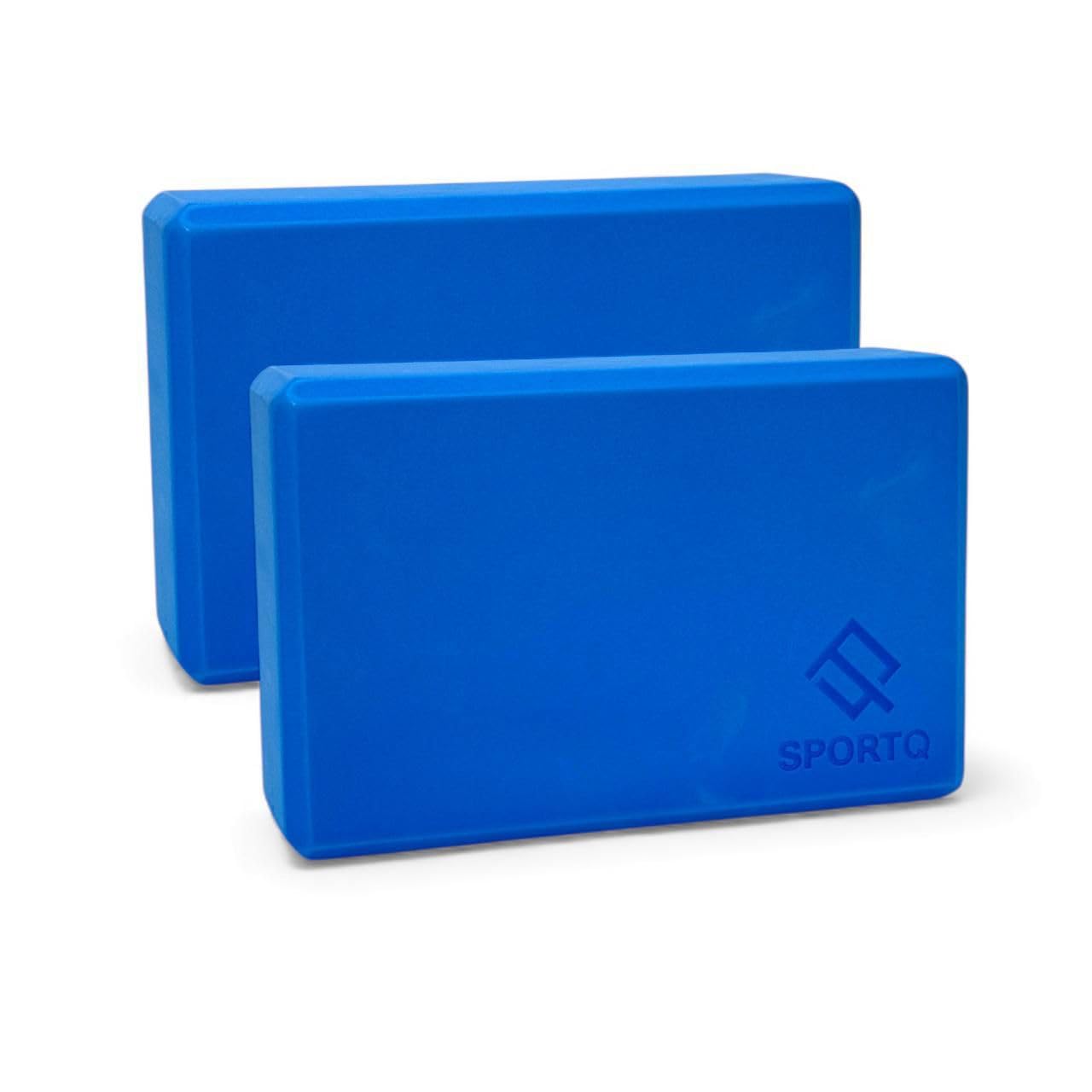 SportQ® Yoga Block Block 2 Pcs, High Density EVA Foam Non Slip Yoga Block for Home Gym Improve Stretching for Yoga/Pilates/Fitness SportQ