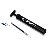 SportQ Premium Portable Ball Pump – High Pressure Hand Air Pump with Flexible Hose & Multiple Nozzles for Inflating Football, Basketball, Volleyball, Balloons, Floats – Compact Portable Size SportQ