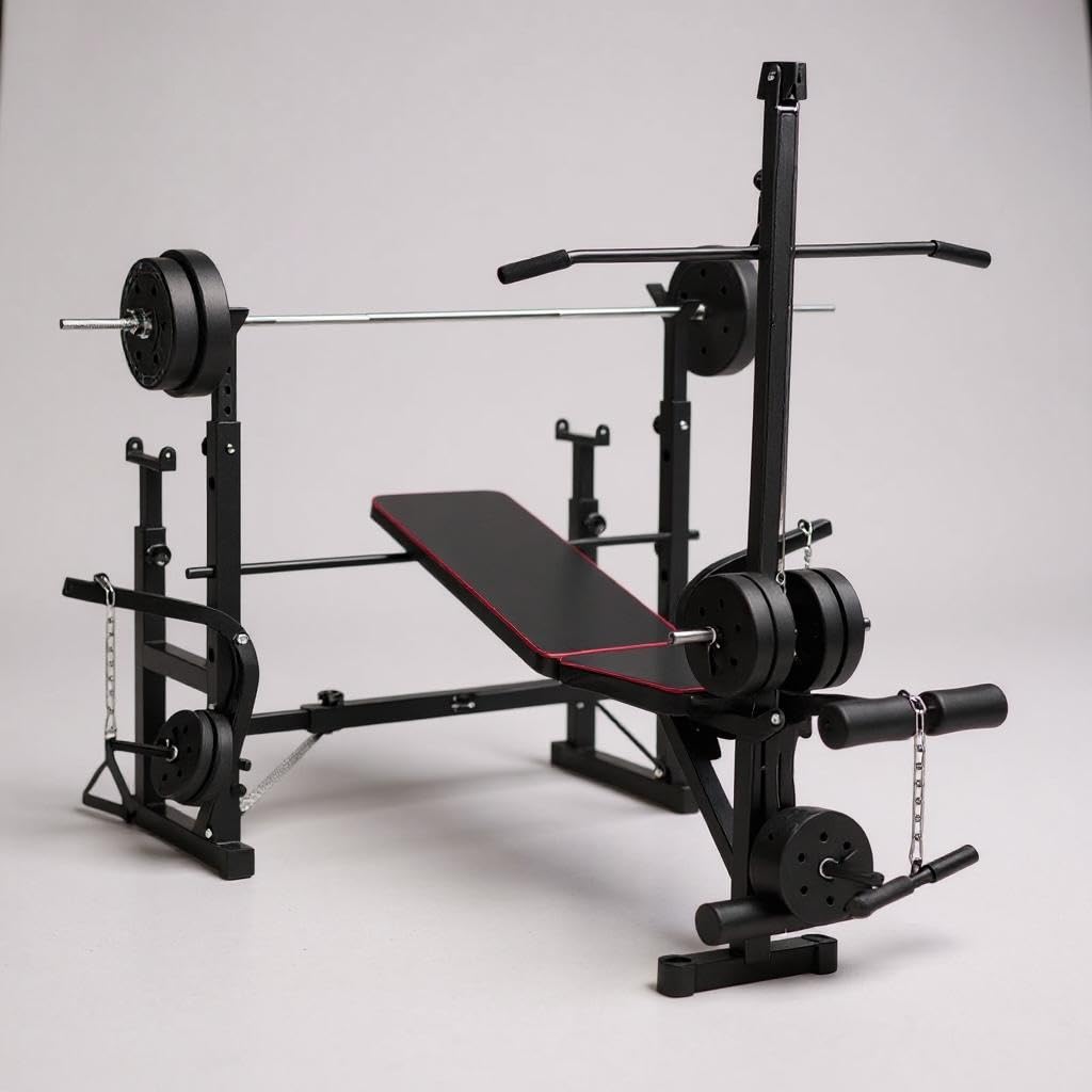 SportQ️ Home Gym Machine for Multi-Use Workout - Adjustable Bench for Chest and Pull Ups, Arms, Legs and Back, for Home Gym All in Your Home 350kg ‎SportQ