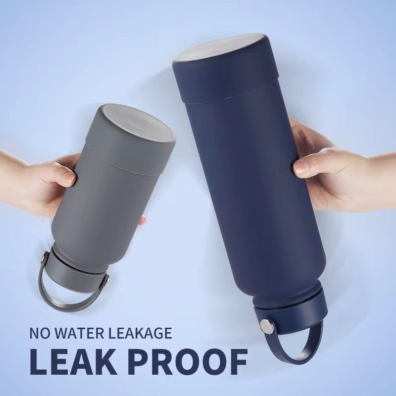 SportQThermal Water Bottle 1000ml SUS304 Stainless Steel – 6 Hours Hot & 12 Hours Cold – Leakproof Water Bottle with Strong Handle – Suitable for Gym, Trips, School (SetGo Bottle) ‎SportQ