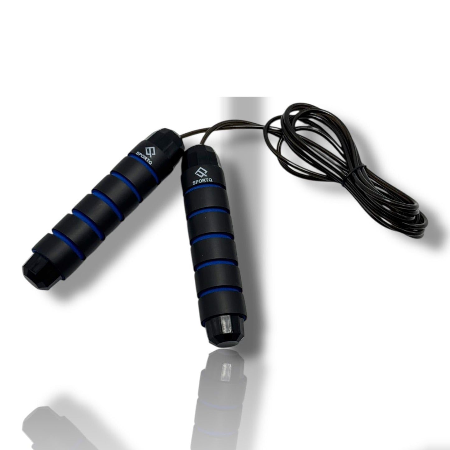 SportQ Master Your Cardio Premium Quality Tangle-Free Skipping Rope for Men, Women and Kids Adjustable Fitness Exercise with Anti-Slip Foam Handles ‎SportQ