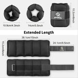 SportQ 2 Pack Wrist and Ankle Weights Adjustable Weight with Bags – Soft & Comfortable Material, Strong, Suitable for Running, Yoga, Physical Therapy, Strength Training for Men & Women ‎SportQ