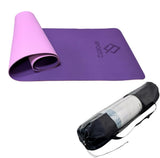 TPE Premium SportQ Non Slip Yoga Mat 6mm Thick – Light & Eco-Friendly Yoga Mat with Carrying Bag, Sweat & Water Resistant for Home Workout, Gym, Pilates, Yoga, Abdominal Workouts 183x61cm SportQ