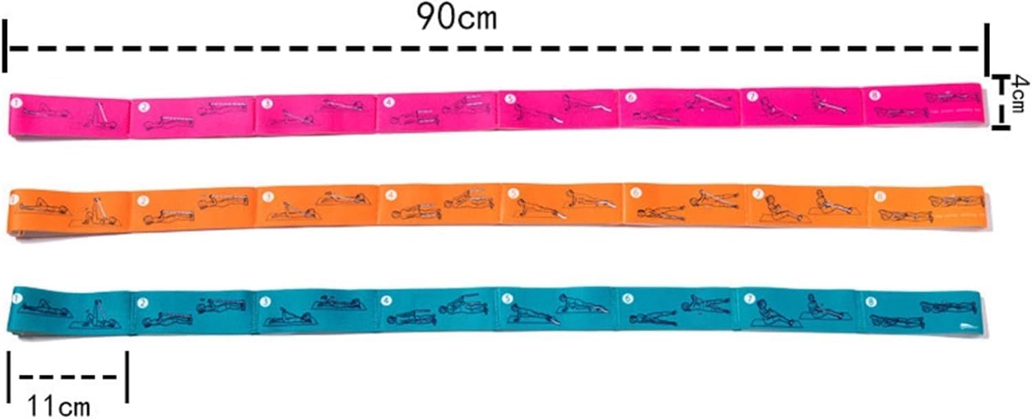 استيك يوجا للتمدد متعدد الحلقات – Yoga Stretch Strap بثماني حلقات لتمارين الإطالة والبيلاتس – حزام تمارين مرونة الجسم واللياقة