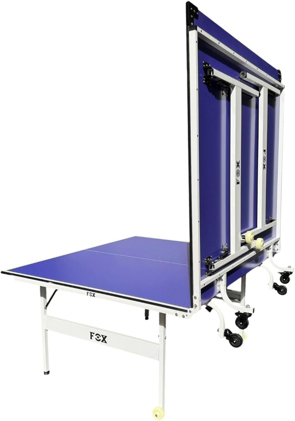 طاولة تنس طاولة قابلة للطي احترافية مقاس كامل 274 × 152.5 سم – Ping Pong Table قابلة للحركة والتخزين بعجلات – سطح لعب أزرق مقاوم للخدش – مناسبة للمنازل والأندية والمدارس