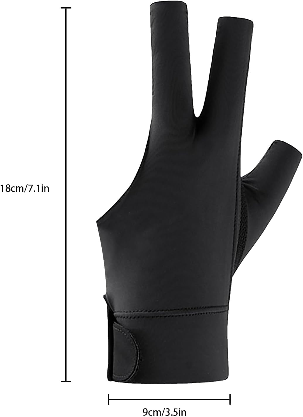 SportQ Breathable Nylon Pool Glove (Left Hand) Universal 3 Finger Gloves Sports Gloves for Women and Men, Indoor Game Set, Pool Accessories SportQ