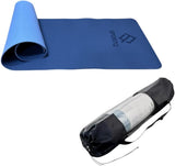 TPE Premium SportQ Non Slip Yoga Mat 6mm Thick – Light & Eco-Friendly Yoga Mat with Carrying Bag, Sweat & Water Resistant for Home Workout, Gym, Pilates, Yoga, Abdominal Workouts 183x61cm SportQ