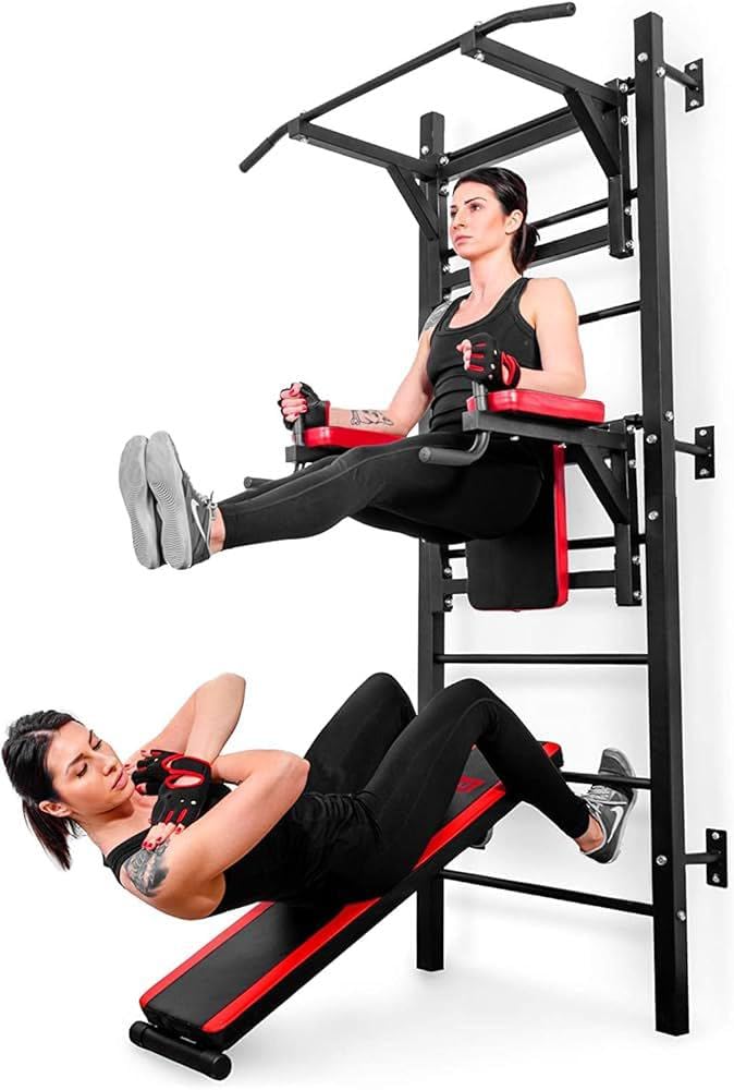 SportQ Multifunctional Home Gym Machine with Pull-Up and Abdominal Workout Stand – Strong Wall Device for Comprehensive Exercises for Chest, Arm, Abdominal ‎SportQ