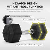 زوج من دمبل سداسي مطاط احترافي – Hex Dumbbell للجيم والتمارين المنزلية – يد ستيل مانعة للانزلاق – أوزان متعددة لبناء العضلات وتمارين القوة والكارديو