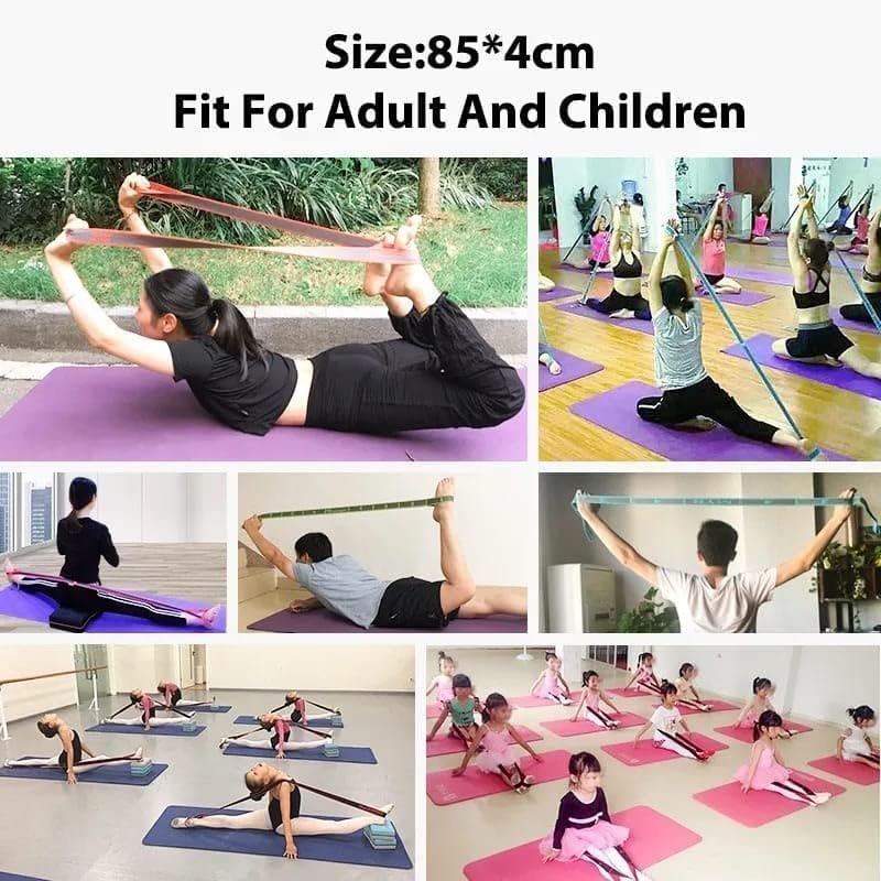 استيك يوجا للتمدد متعدد الحلقات – Yoga Stretch Strap بثماني حلقات لتمارين الإطالة والبيلاتس – حزام تمارين مرونة الجسم واللياقة