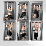 SportQ Adjustable Door Pull Up From 60 To 100 Cm – Easy To Install And Disassemble Without Any Tools Double Safety System Against Disassembly During Exercise – Strong Materials Withstand High Weights SportQ
