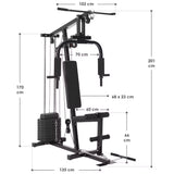 SportQ Multifunctional Home Gym | All-Inclusive Exercise Station for Chest, Back, Arms and Legs with Built-in Weights and Powerful Pulley System – Complete Fitness Machine for Home 100 lbs SportQ