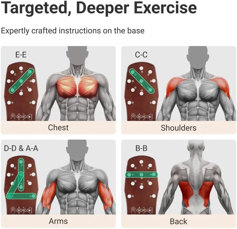 لوح تمارين بوش اب احترافي قابل للطي – Push Up Board متعدد الوضعيات لتقوية الصدر والكتف والذراع – تصميم خشب قوي مع قاعدة مانعة للانزلاق – جهاز تمارين منزلية كامل