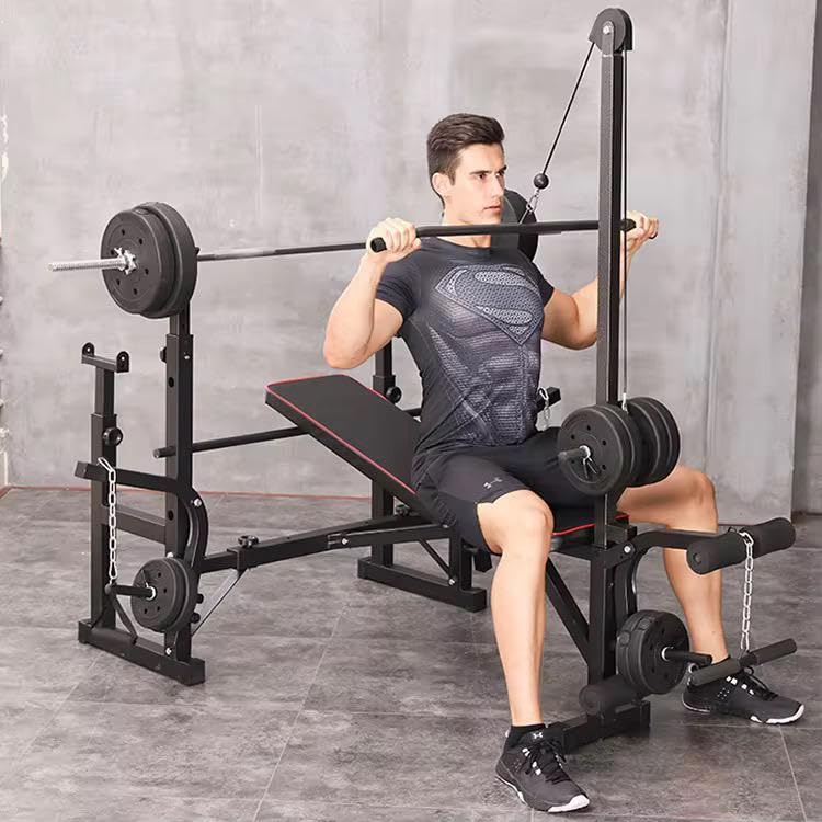 SportQ️ Home Gym Machine for Multi-Use Workout - Adjustable Bench for Chest and Pull Ups, Arms, Legs and Back, for Home Gym All in Your Home 350kg ‎SportQ