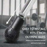 Landmine Workout Bar Attachments, Converts Any Surface Into a Landmine Workout - Press, Rows, Spins, Splits, Squats Natural Rubber - Fits Olympic Bars ‎SportQ
