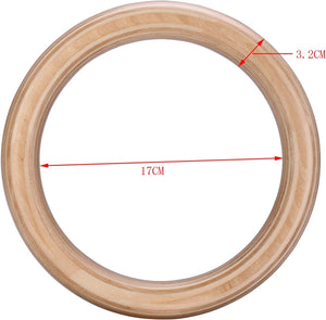 حلقات الجمباز اللتميت باور من سبورت كيو®️ حلقات اوليمبية احترافية خشبية مع احزمة وابزيم قابل للتعديل بطول 5 متر تدريب غير قابلة للانزلاق تمارين للجمباز وكمال الاجسام وتمارين السحب