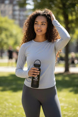 SportQThermal Water Bottle 1000ml SUS304 Stainless Steel – 6 Hours Hot & 12 Hours Cold – Leakproof Water Bottle with Strong Handle – Suitable for Gym, Trips, School (SetGo Bottle) ‎SportQ