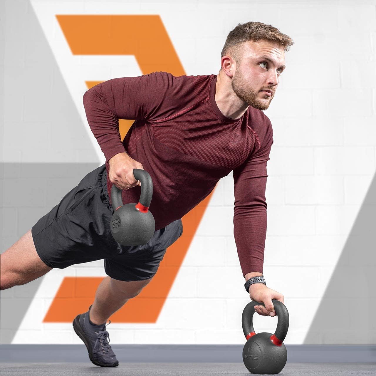 SportQ Kettlebell Stainless Steel All-In-One Squat, Strength, Cardio, Fat Burning Indoor & Indoor Gym Training Tool SportQ