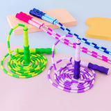 SportQ 230cm Colorful Beads Skipping Rope – Comfortable Non-Slip Handles, Durable Nylon Rope for Training and Fitness for Kids and Adults ‎SportQ