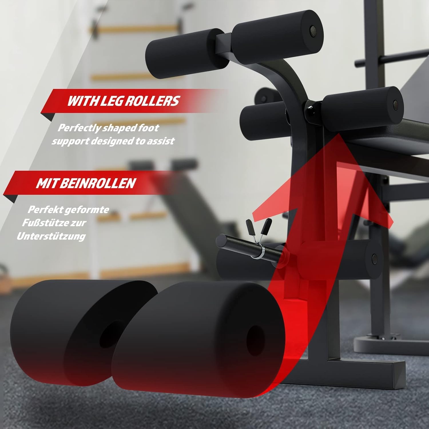 Multifunctional Weight Bench & Bench for Workout – Adjustable Exercise Bench for Home Gym, Chest Shoulder Legs Bodybuilding Workout (Without Barbell & Barbell) ‎SportQ