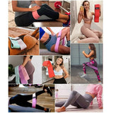 Women using fabric resistance bands for home and gym workouts, fitness equipment by SportQ Egypt