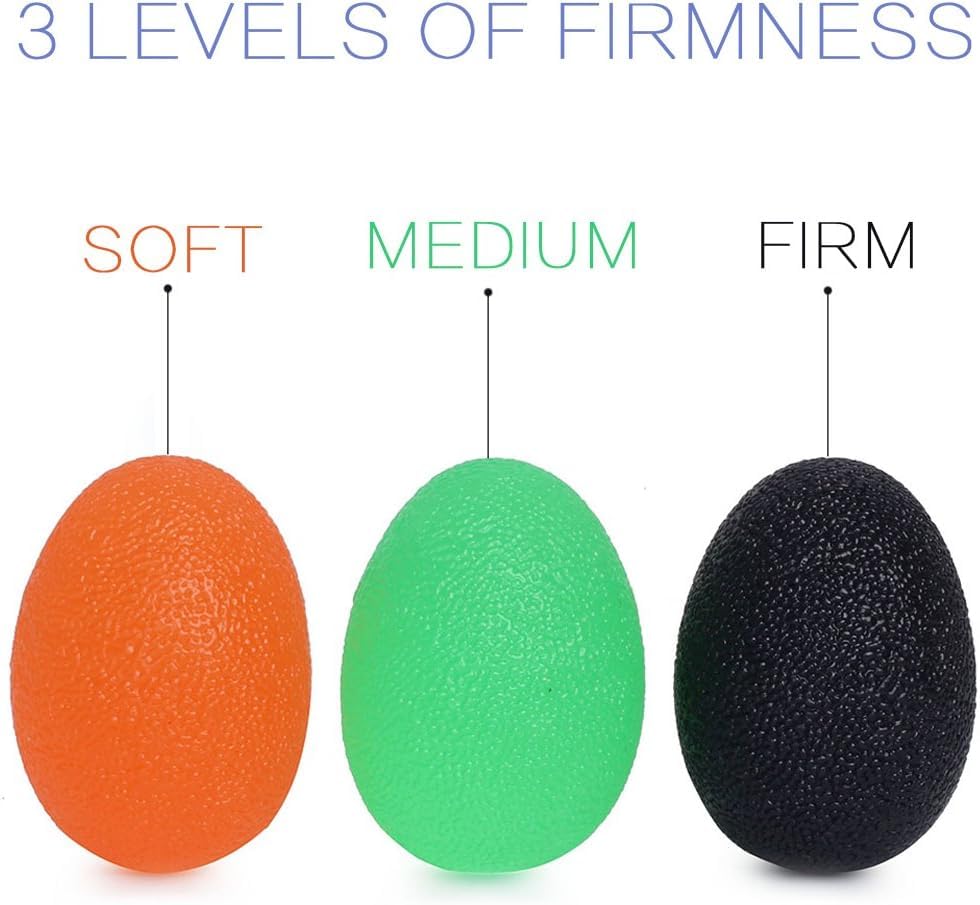 Hand Grip Strength Training Ball 3 Pack, Stress Relief Ball for Adults and Kids, Hand Grip Recovery Equipment for Wrist, Finger Resistance Exercise Ball SportQ