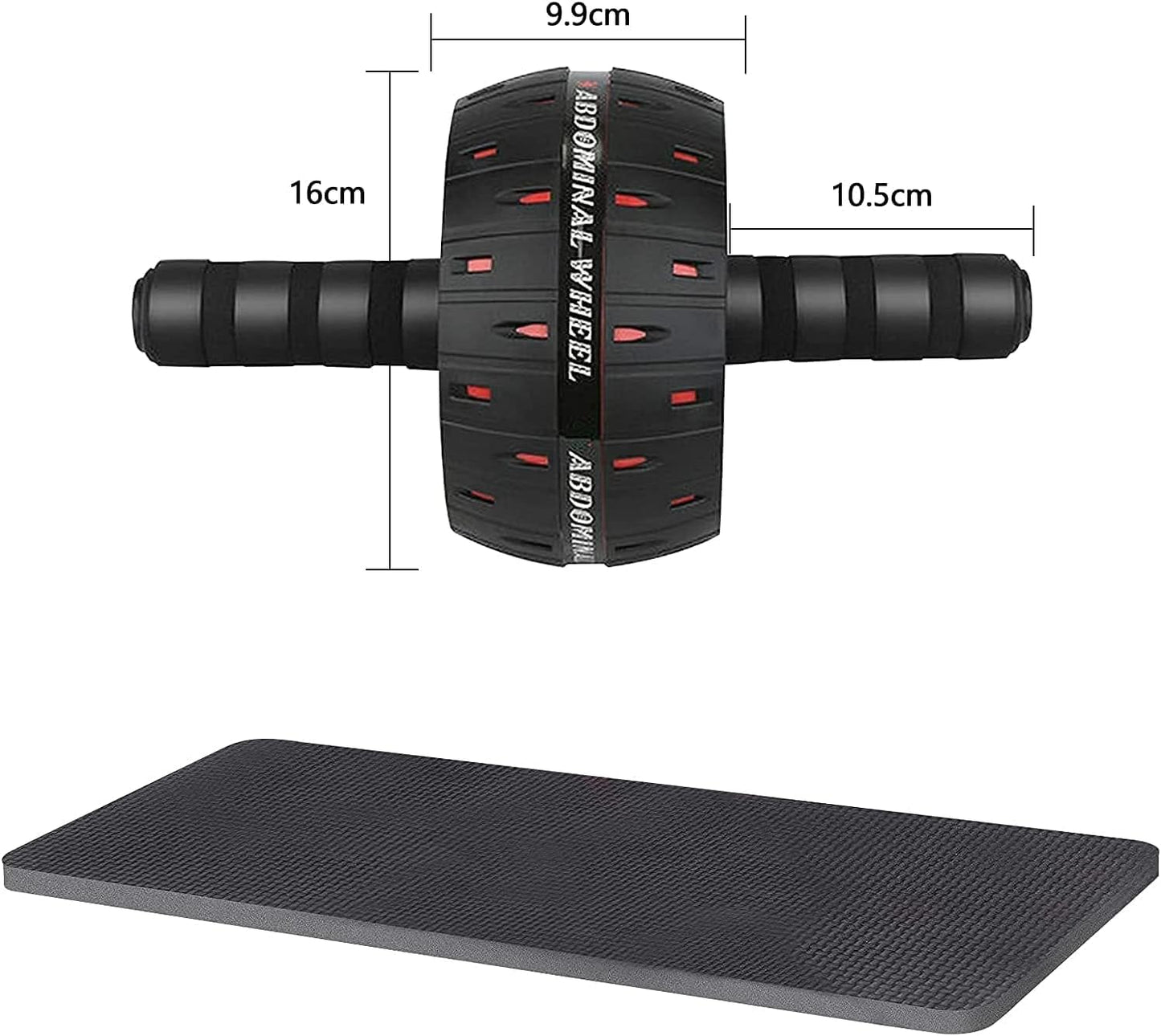 SportQ Abdominal Roller Wheel for Abdominal Muscle Exercise, Core Strength Training, Home Gym Fitness Workout with Knee Pad Accessories ‎SportQ