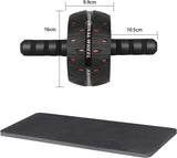 SportQ Abdominal Roller Wheel for Abdominal Muscle Exercise, Core Strength Training, Home Gym Fitness Workout with Knee Pad Accessories ‎SportQ