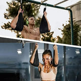 Man and woman using gym elbow straps on pull-up bars, fitness training equipment from SportQ Egypt