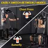 SportQ Multifunctional Home Gym | All-Inclusive Exercise Station for Chest, Back, Arms and Legs with Built-in Weights and Powerful Pulley System – Complete Fitness Machine for Home 100 lbs SportQ