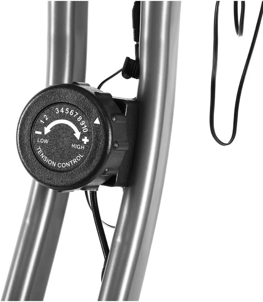 دراجة تمارين منزلية قابلة للطي X-Bike بمقعد مريح ومسند ظهر – شاشة LCD لقياس السرعة والسعرات والمسافة – 10 مستويات مقاومة – تتحمل حتى 150 كجم – مناسبة للتخسيس والكارديو في المنزل