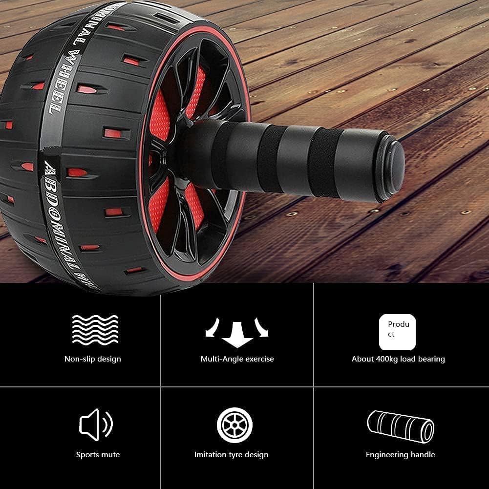 SportQ Abdominal Roller Wheel for Abdominal Muscle Exercise, Core Strength Training, Home Gym Fitness Workout with Knee Pad Accessories ‎SportQ