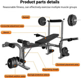Multifunctional Weight Bench & Bench for Workout – Adjustable Exercise Bench for Home Gym, Chest Shoulder Legs Bodybuilding Workout (Without Barbell & Barbell) ‎SportQ