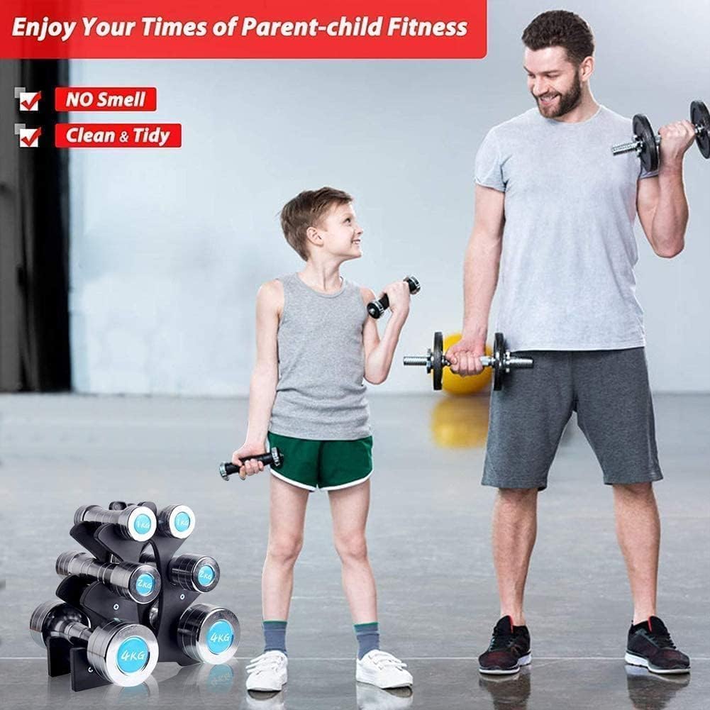 SportQ 3-Tier Dumbbell Storage Rack – Light & Sturdy Hand Weight Stand, Stable & Easy Assembly, Suitable for Home & Gym – Heavy Duty Reinforced Plastic (No Dumbbells) ‎SportQ