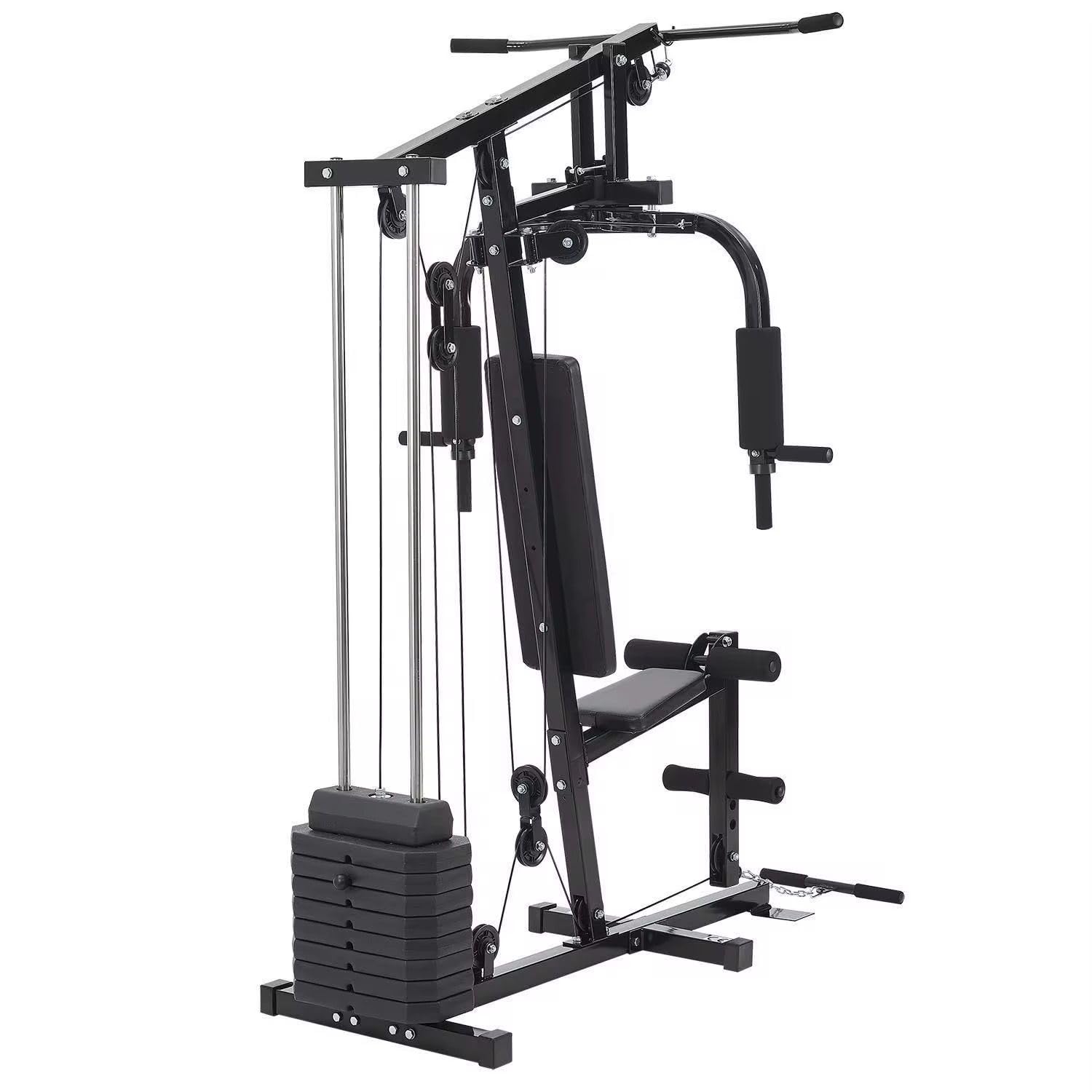 SportQ Multifunctional Home Gym | All-Inclusive Exercise Station for Chest, Back, Arms and Legs with Built-in Weights and Powerful Pulley System – Complete Fitness Machine for Home 100 lbs SportQ