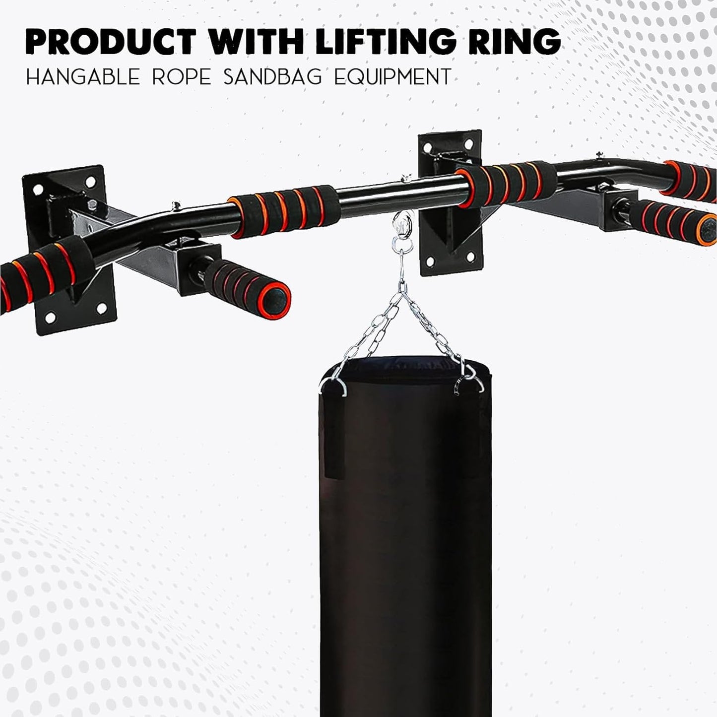 SportQ® Wall Pull Up Bar Wall Mounted Pull Up Bar Fitness Trainer Pull Up Portable Wall Mounted Exercise Equipment for Home Fitness ‎SportQ